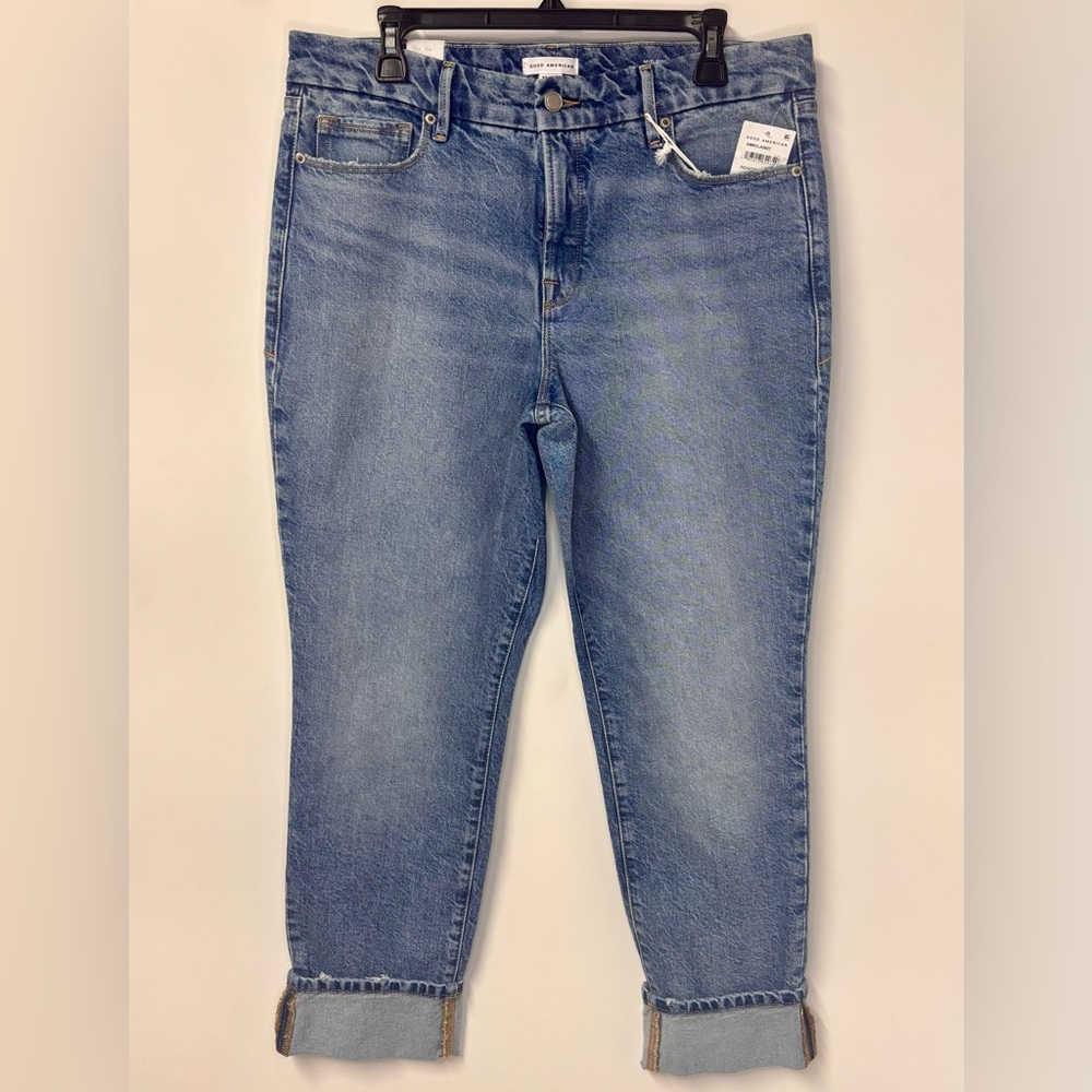 Good American Mid Rise Classic Slim Cropped Jeans - NWT